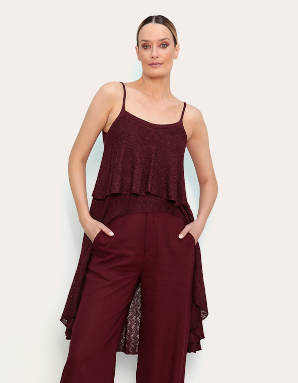 Bata alongada boho tricot