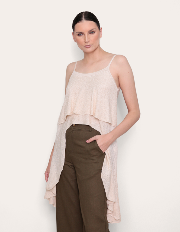 Bata alongada boho tricot