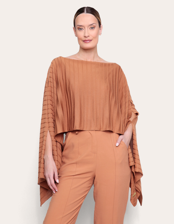 Bata ampla boho tricot