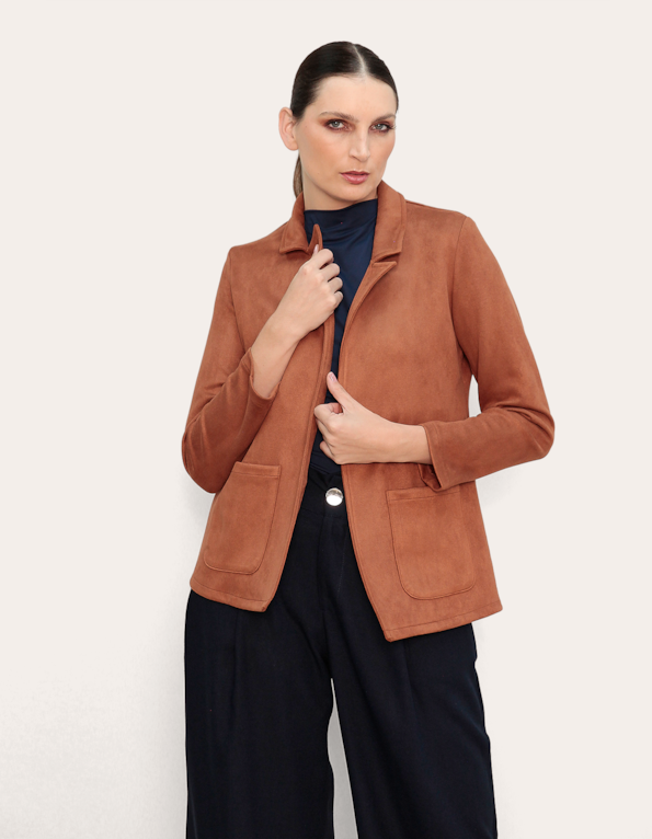 Blazer suede Marrom claro