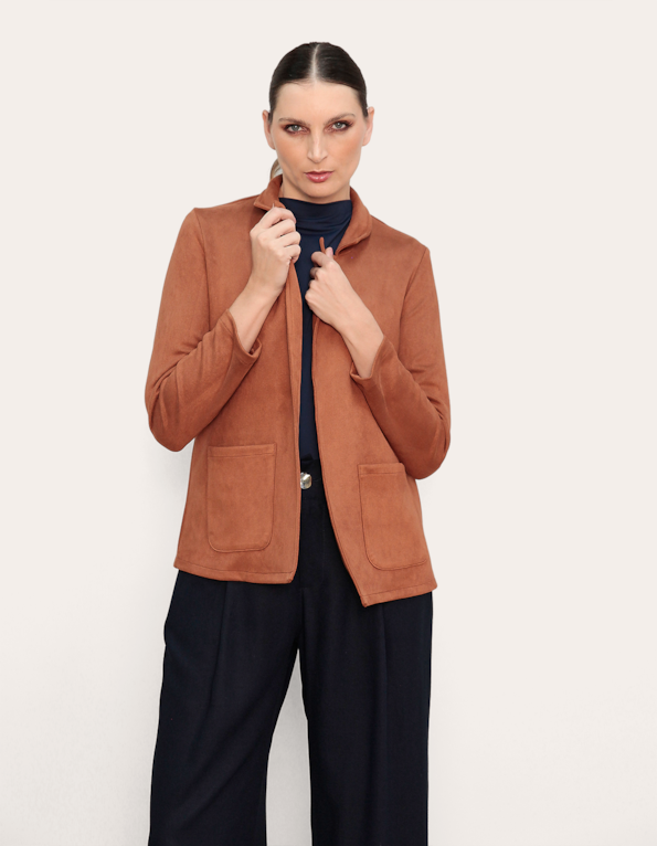 Blazer suede Marrom claro
