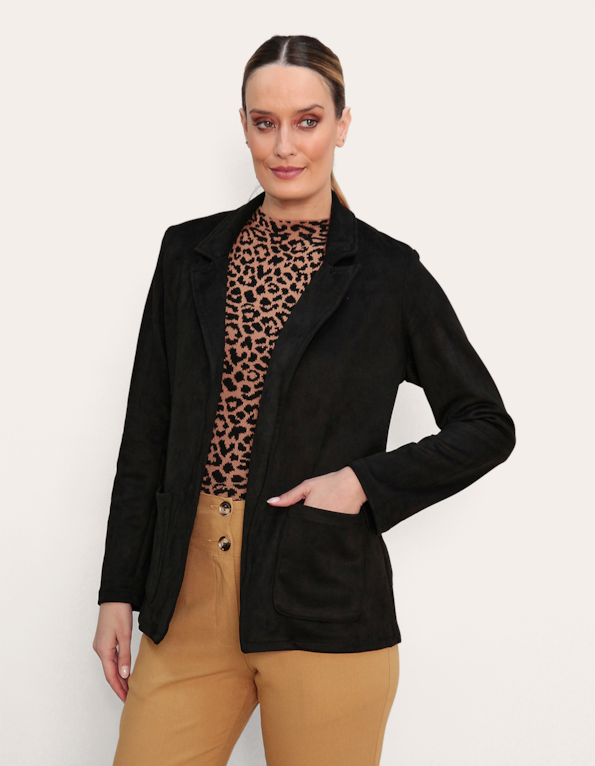 Blazer suede Preto