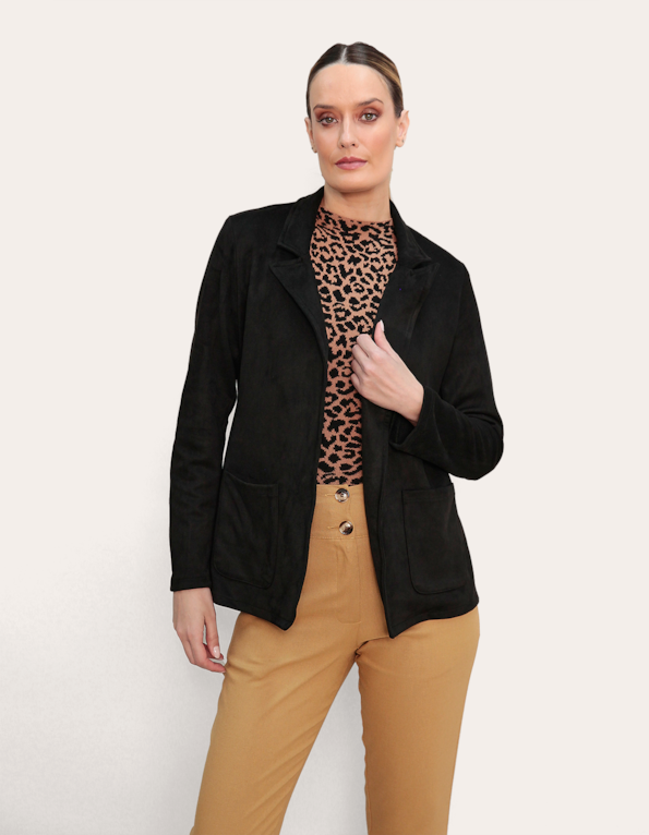 Blazer suede Preto