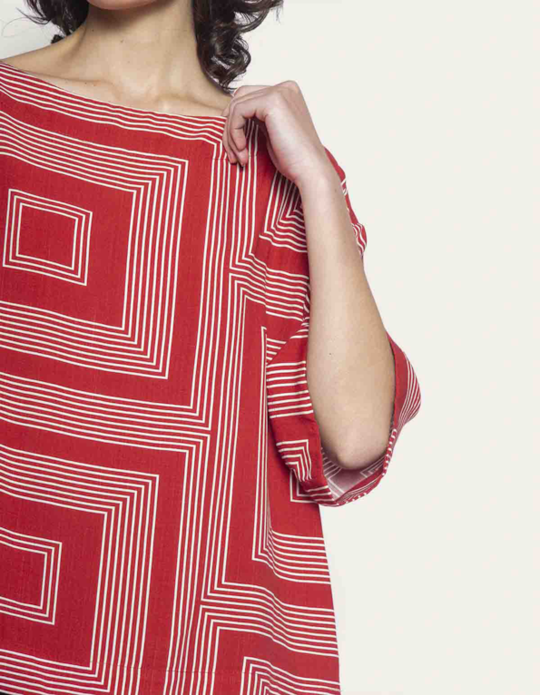 Blusa ampla manga 7/8