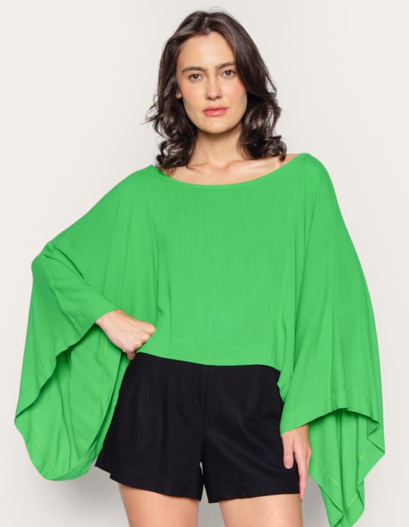 Blusa ampla Verde