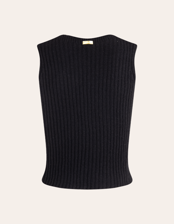 Blusa cavada canelada tricot mousse