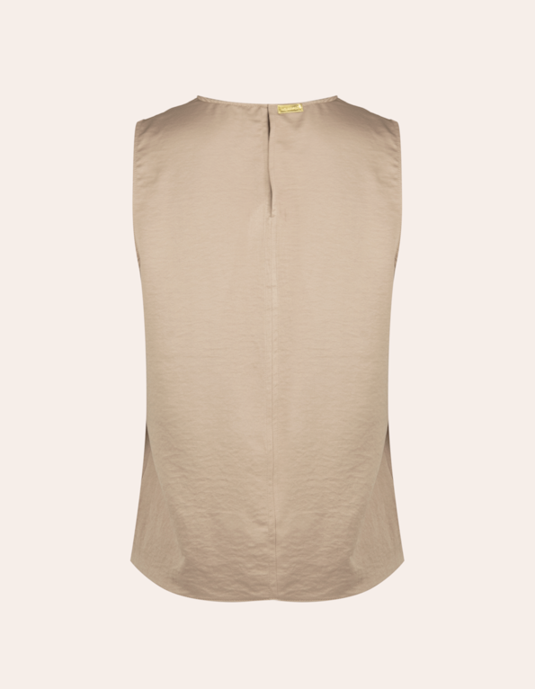 Blusa cavada cetim Bege