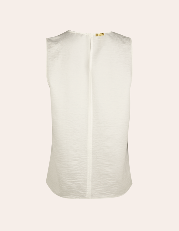 Blusa cavada cetim Off white