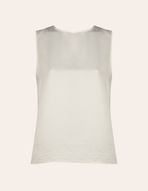 Blusa cavada cetim Off white