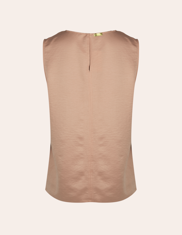 Blusa cavada cetim Rose
