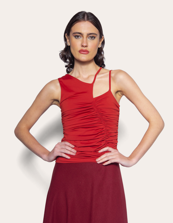 Blusa cavada com alça dupla Terra