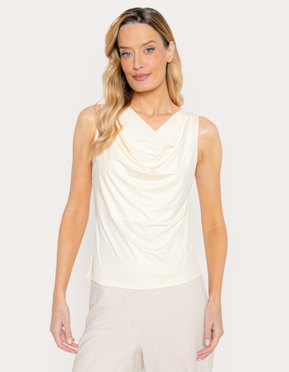 Blusa cavada degagê Amarelo claro