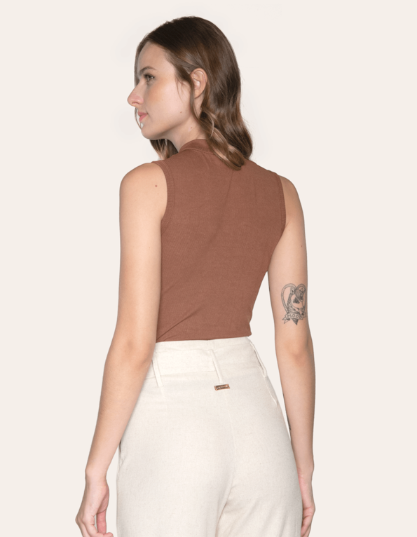 Blusa cavada gota Chocolate
