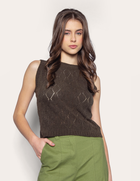Blusa cavada mousse