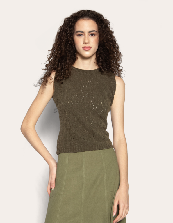 Blusa cavada mousse Oliva