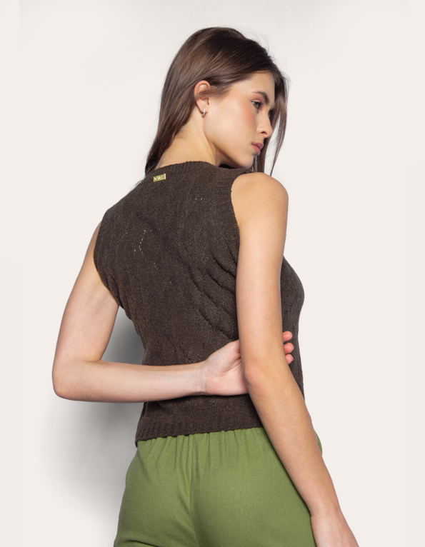 Blusa cavada mousse Oliva