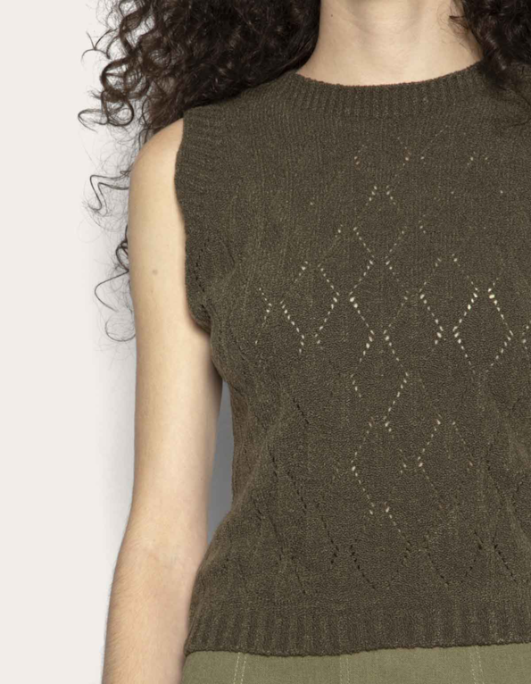 Blusa cavada mousse Oliva