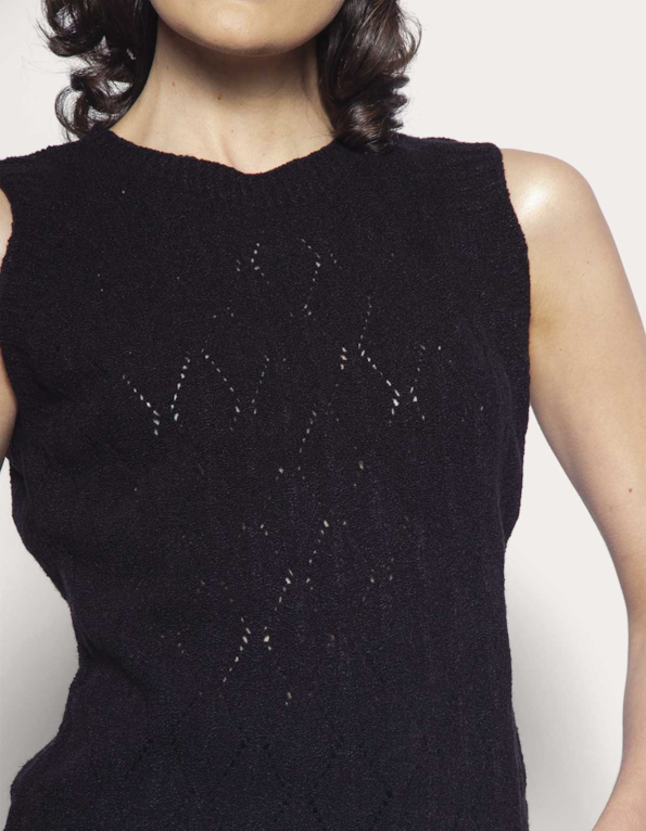 Blusa cavada mousse Preto
