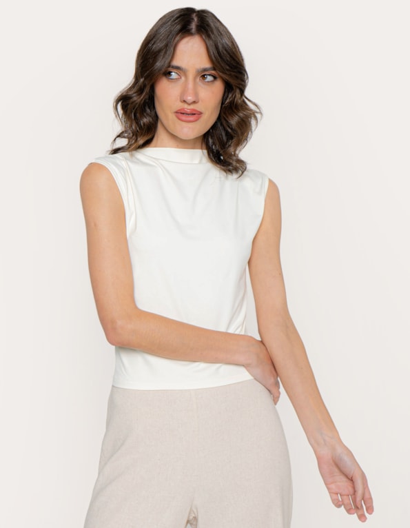 Blusa cavada Off white