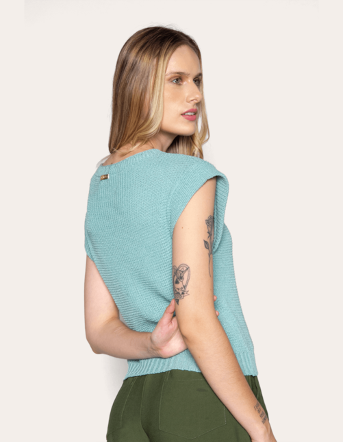 Blusa cavada tricot Piscina