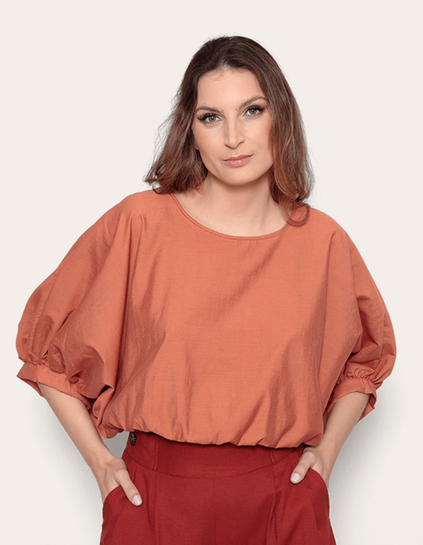 Blusa cropped ampla Avela