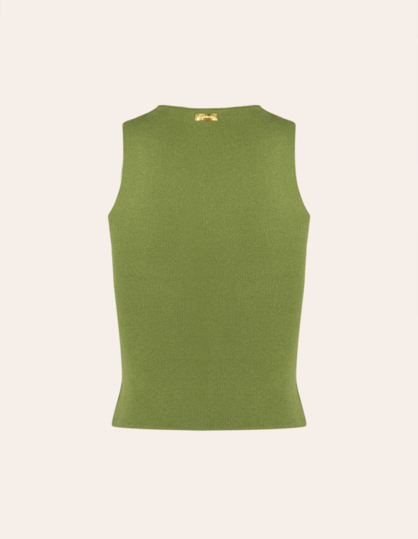 Blusa cropped cavada tricot Oliva
