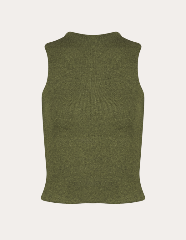 Blusa cropped cavada tricot Oliva