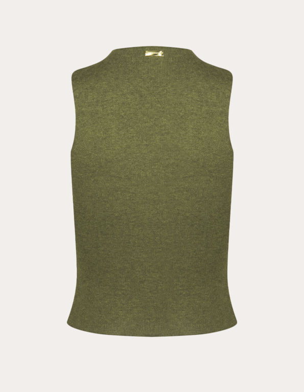 Blusa cropped cavada tricot Oliva