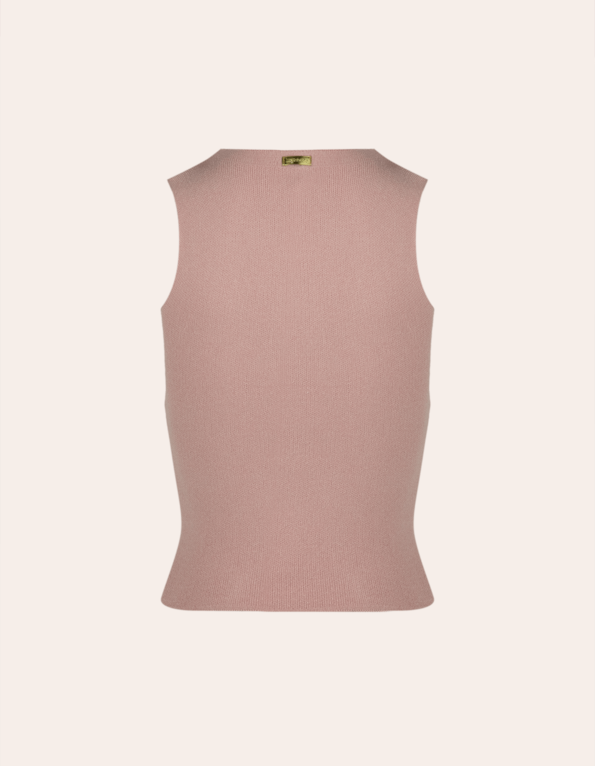 Blusa cropped cavada tricot Rosa