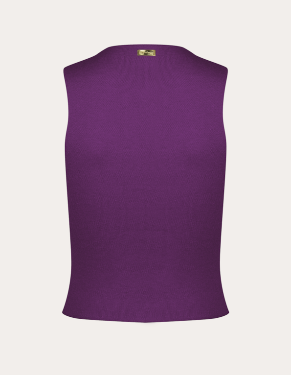 Blusa cropped cavada tricot Roxo