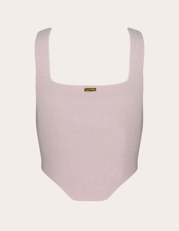 Blusa cropped corset tricot Rosa