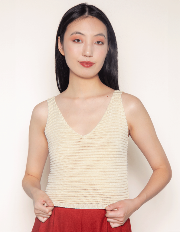 Blusa cropped nervuras