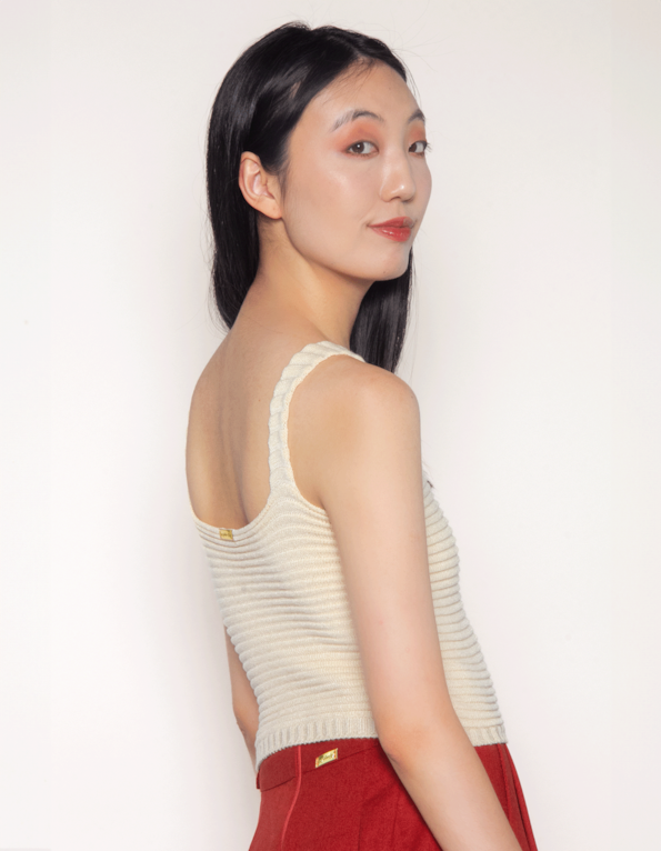 Blusa cropped nervuras