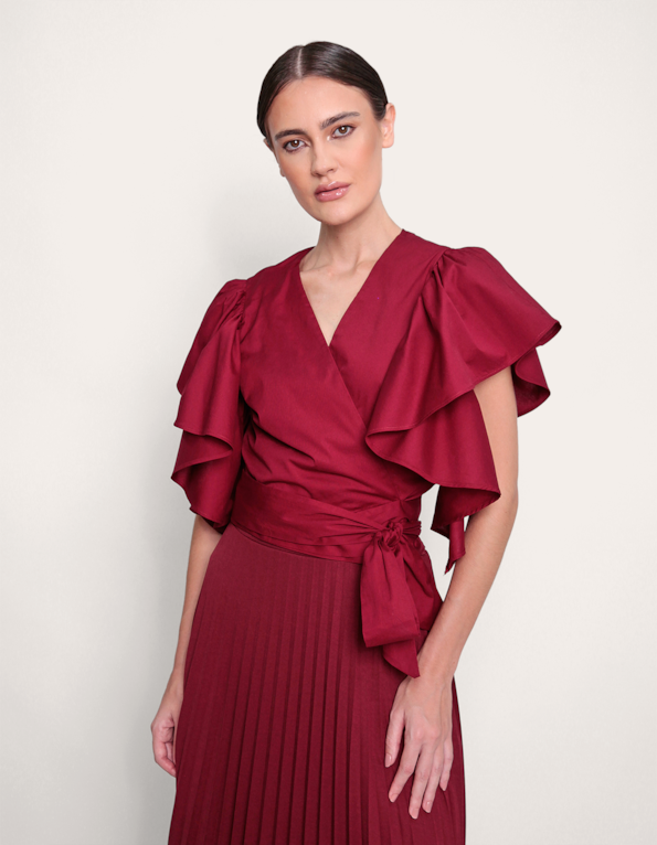 Blusa cropped transpassada