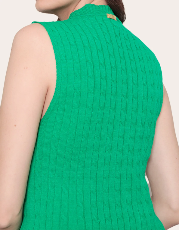 Blusa cropped tricot corrente Verde