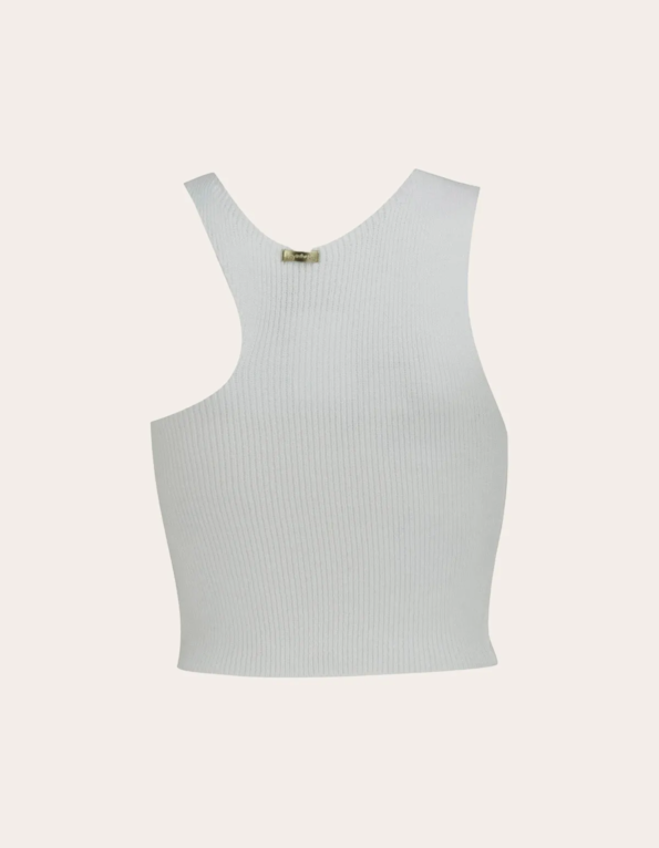 Blusa cropped tricot detalhe cava