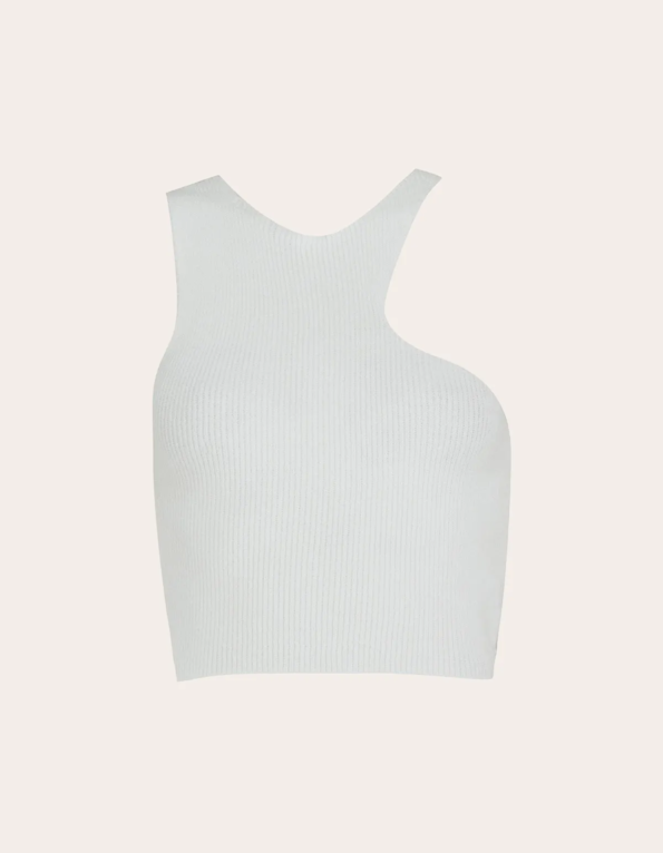 Blusa cropped tricot detalhe cava