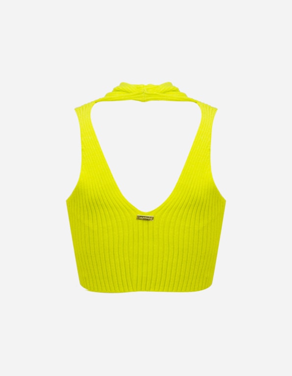 Blusa cropped tricot golinha Lima