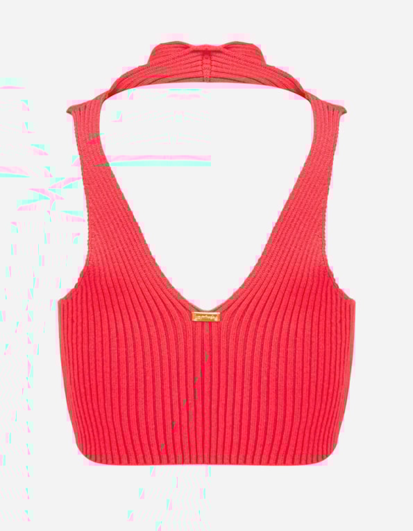 Blusa cropped tricot golinha Mercurio