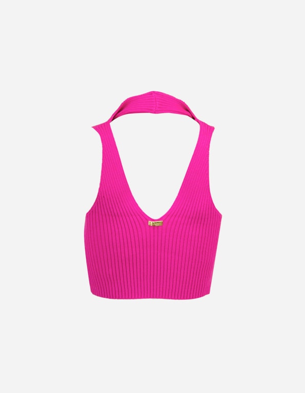 Blusa cropped tricot golinha Pink