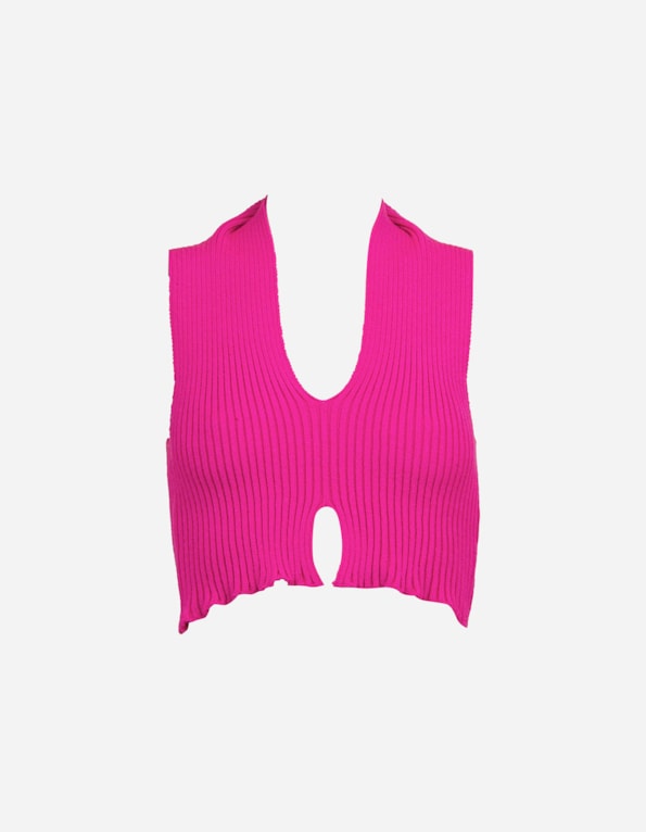Blusa cropped tricot golinha Pink