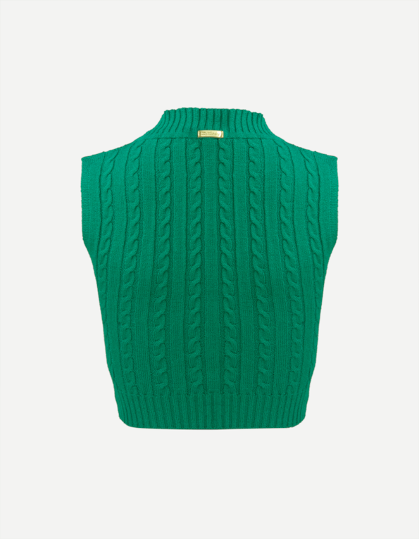 Blusa cropped tricot trança