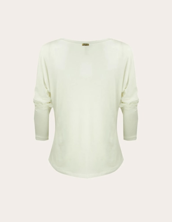 Blusa gentileza, paz e amor Off white
