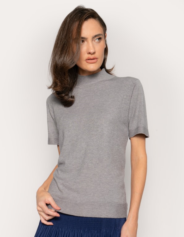 Blusa gola alta soft touch