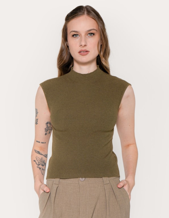 Blusa golinha tricot