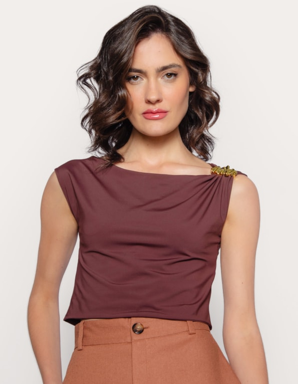 Blusa Luna Marrom