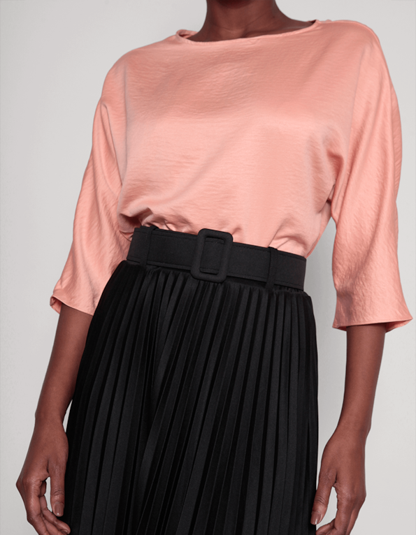 Blusa manga 3/4 cetim