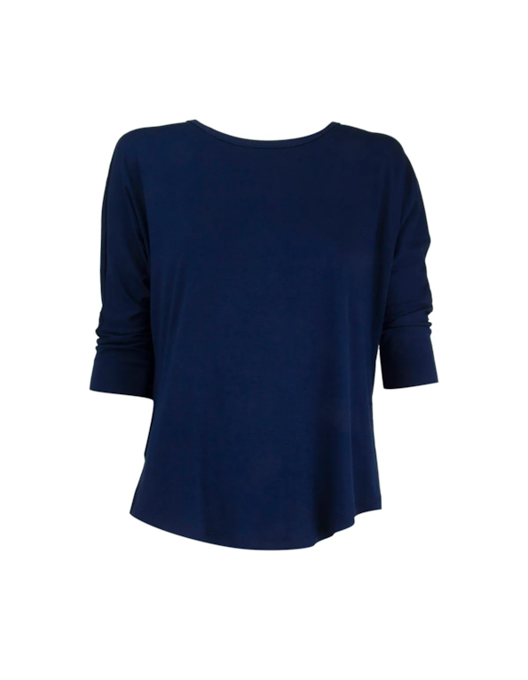 Blusa manga 3.4 visco Marinho