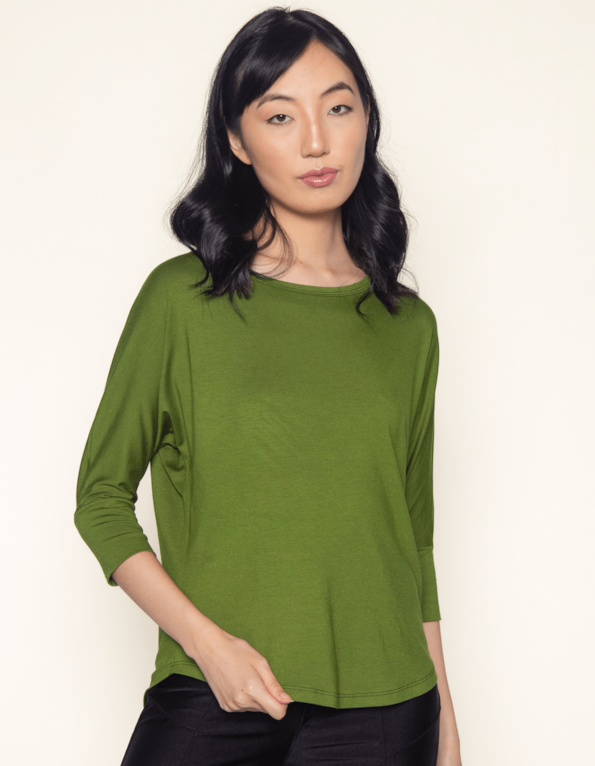 Blusa manga 3.4 visco Oliva