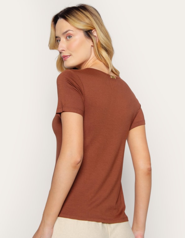 Blusa manga curta gota dupla ombros